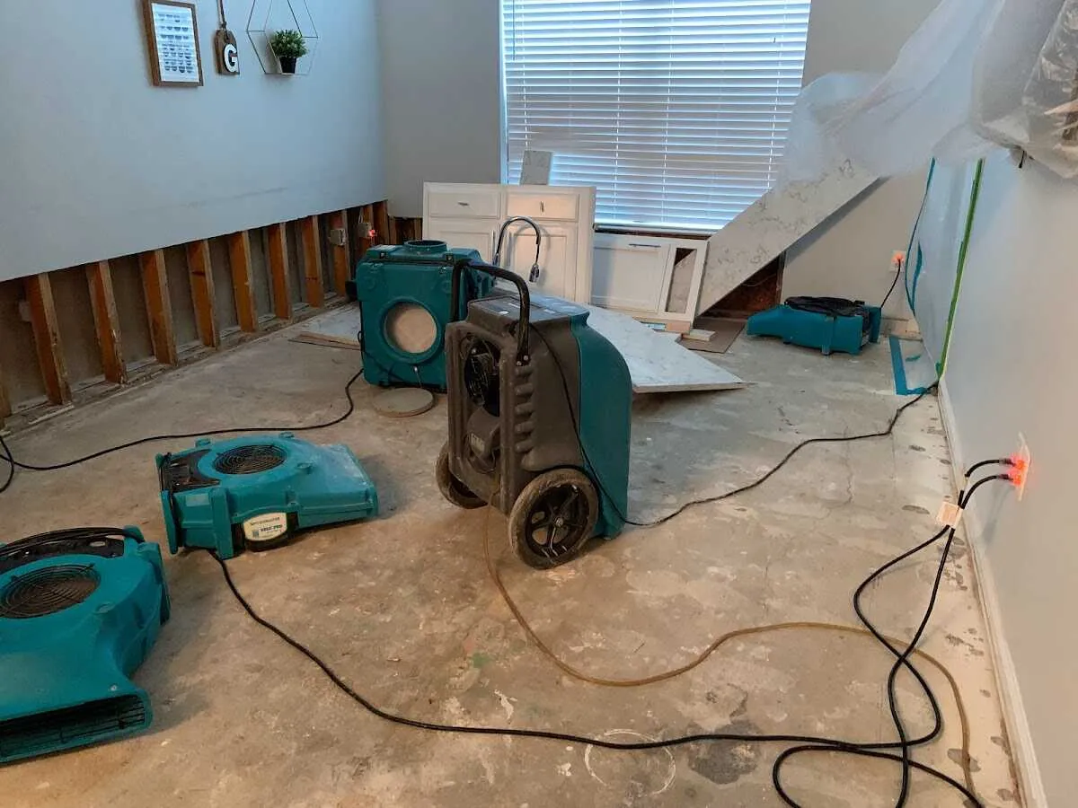 Dehumidifier in flood-cut room for Water Extraction & Removal in Green Hill